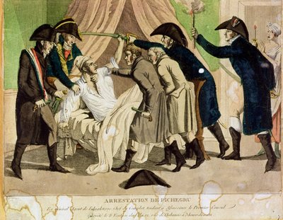 Aresztowanie generała Charlesa Pichegru (1761-1804) początek XIX wieku autorstwa French School
