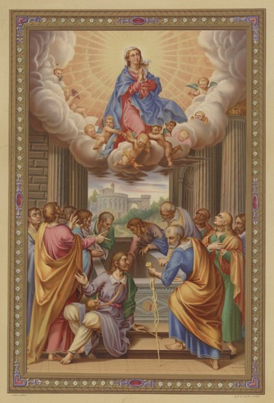 Wniebowzięcie Najświętszej Maryi Panny (chromolit) autorstwa French School