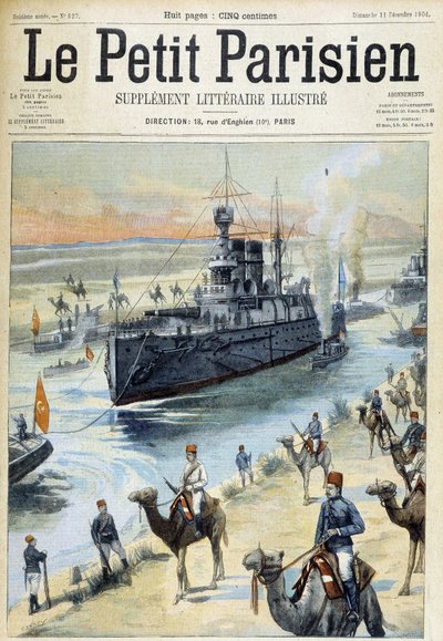 Eskadra bałtycka przecina Kanał Sueski – w „Małym paryżaninie” z 11.12.1904 r. autorstwa French School
