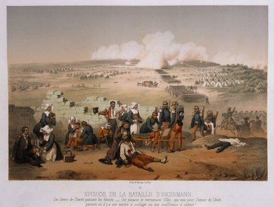 Bitwa pod Inkermanem 5 listopada 1854 r., z Wojna na Krymie, wyd. Lemercier et Cie, Paryż, 1856 autorstwa French School