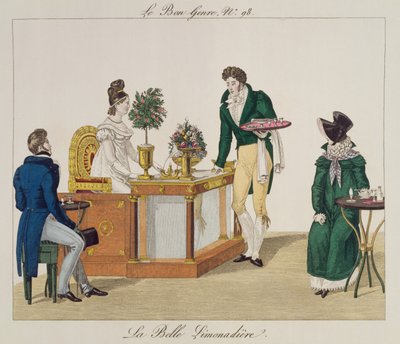 Sprzedawca Beautiful Lemonade, talerz 98 z gatunku le Bon, ok. 1810 (kolor grawerowany) autorstwa French School