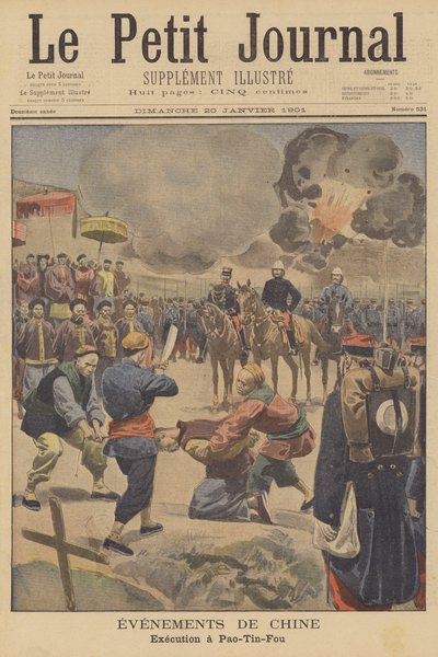 Rebelia bokserów: egzekucja w Baoding autorstwa French School