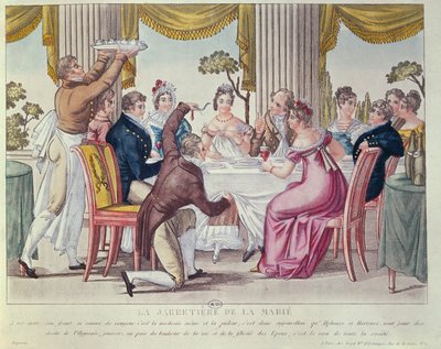 Podwiązka panny młodej, c.1820 autorstwa French School