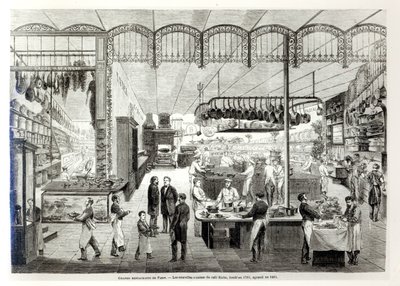 Nowe kuchnie Cafe Riche, 1866 autorstwa French School
