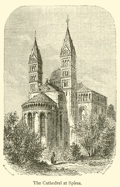 Katedra w Spires (rycina) autorstwa French School