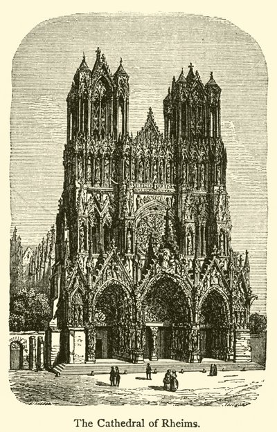 Katedra w Reims (rycina) autorstwa French School