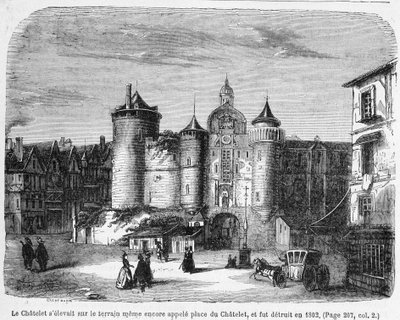 Chatelet w XVIII wieku - rycina autorstwa French School