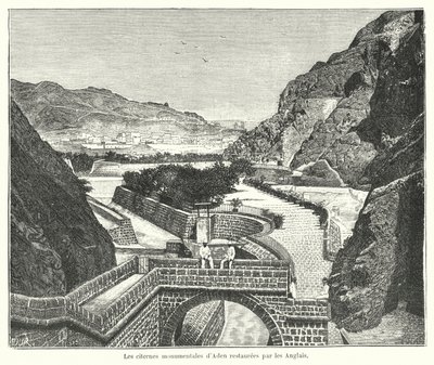 Cysterny Tawila, Aden, odrestaurowane przez Brytyjczyków (rycina) autorstwa French School