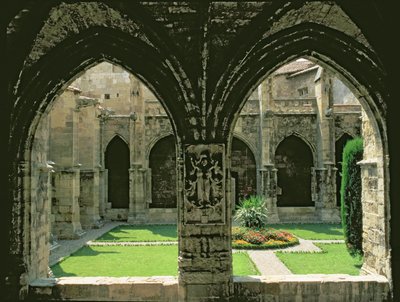 Ogród Klasztorny widziany z jednej z krużganków, 1272-1340 autorstwa French School