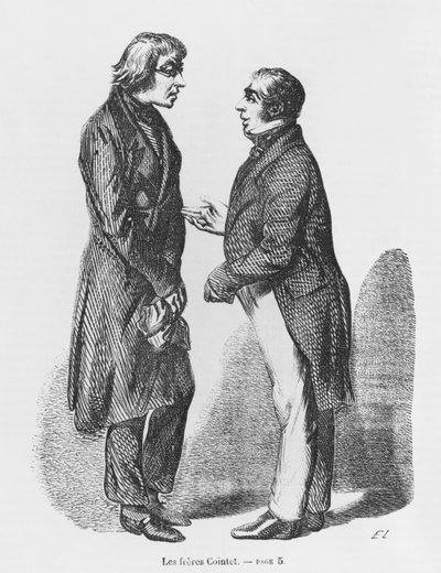 Bracia Cointet, ilustracja z „Les Illusions perdues” Honore de Balzac autorstwa French School
