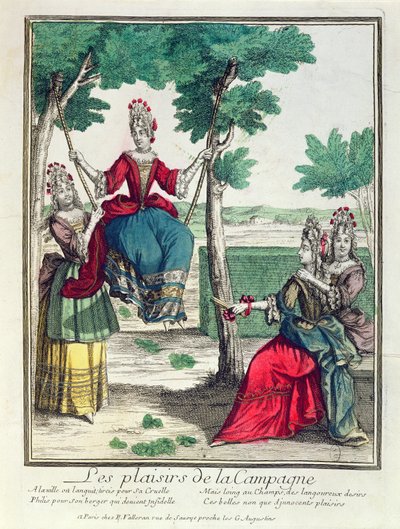 Przyjemności wiejskie, II poł. XVII w. (kolororyt) autorstwa French School