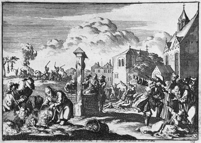 Okrucieństwo prezydenta Marsauta w Niort wobec protestantów, 1684 autorstwa French School