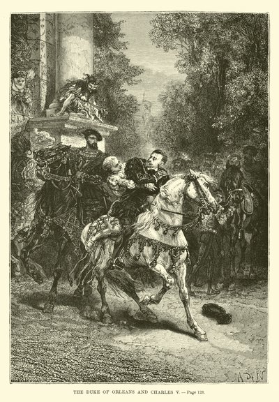Książę Orleanu i Karol V autorstwa French School