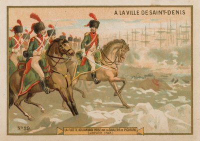 Flota holenderska zdobyta przez kawalerię francuską, styczeń 1795 autorstwa French School