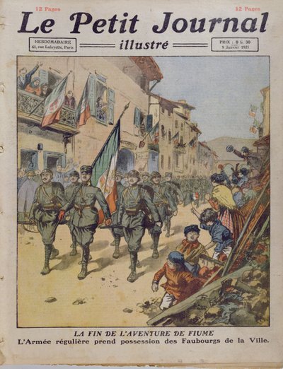 Koniec przygody Fiume, z Le Petit Journal, 9 stycznia 1921 autorstwa French School