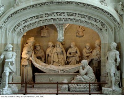 Złożenie do grobu Chrystusa w południowym transepcie, 1496 autorstwa French School