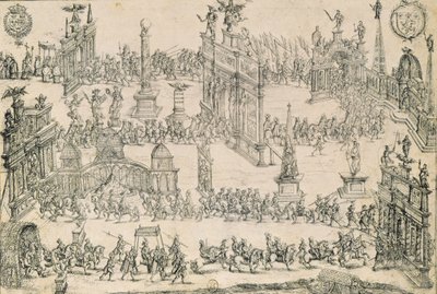 Wejście Henryka IV (1553-1610) do Lyonu, 4 września 1595 r. autorstwa French School