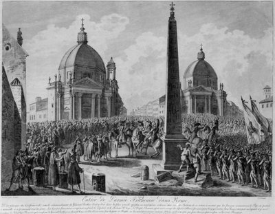 Wkroczenie armii francuskiej do Rzymu pod dowództwem marszałka Berthiera, 15 lutego 1798 r. autorstwa French School