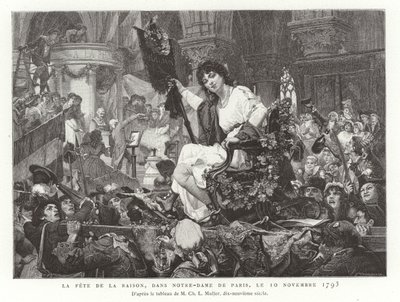 Festiwal Rozumu w Notre Dame de Paris, 10 listopada 1793 autorstwa French School