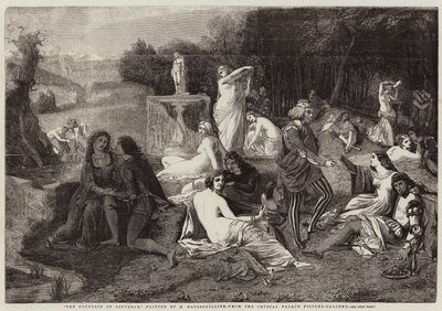 Fontanna Radości (rycina) autorstwa French School