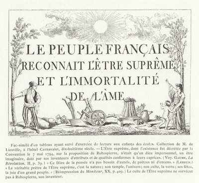 Francuzi uznają Najwyższą Istotę i nieśmiertelność duszy autorstwa French School