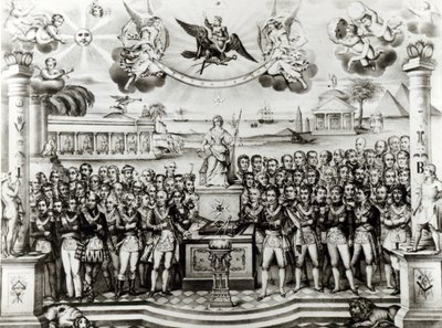 Historyczne miejsce narodzin tajemnic masonerii autorstwa French School