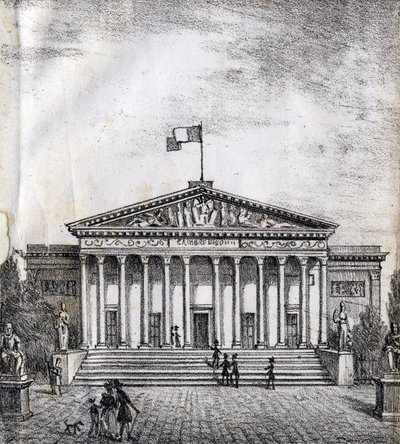 Dom Deputowanych - „Alfabet Malowniczy des Monumens de Paris” ok. 1840 (rycina) autorstwa French School