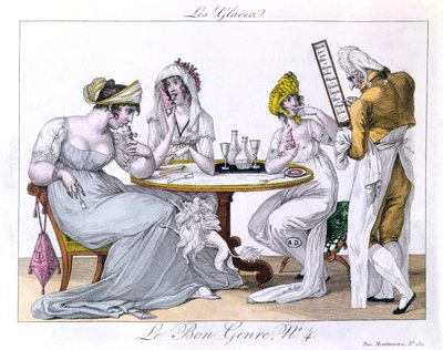 Lody, plat 4 z Le Bon Genre, Paryż, 1827 autorstwa French School