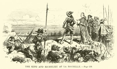 Król i Richelieu w La Rochelle autorstwa French School