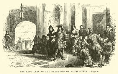 Król opuszcza łoże śmierci Monseigneur autorstwa French School