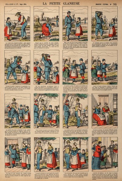 Little Gleaner (kolorowy grawerunek) autorstwa French School