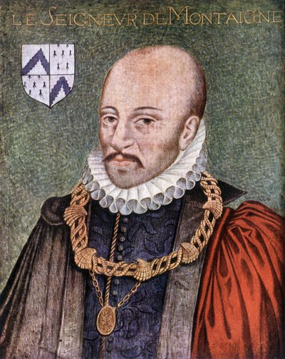 Pan Montaigne - według obrazu zachowanego w Musée Condé de Chantilly autorstwa French School