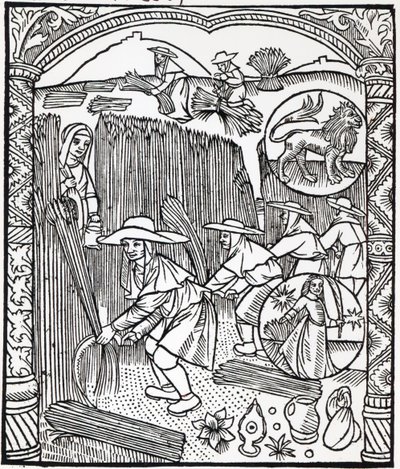 Miesiąc sierpień, z kalendarza pasterskiego, 1496 autorstwa French School