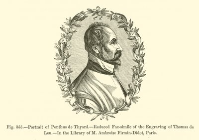 Portret Pontusa de Tyard (rycina) autorstwa French School
