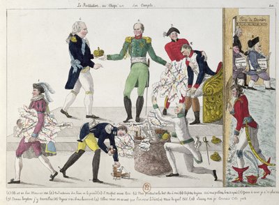 Odbudowa Cesarstwa Francuskiego podzielonego po Waterloo, 1815 r autorstwa French School