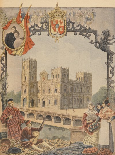 Pawilon Hiszpański na Wystawie Światowej 1900, Paryż, ilustracja z Le Petit Journal, 4 marca 1900 autorstwa French School