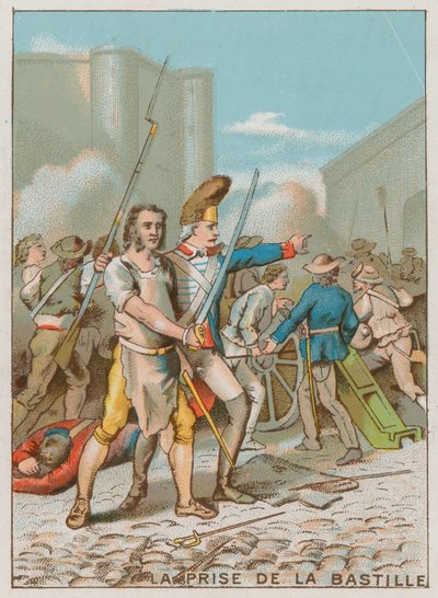 Szturm na Bastylię (chromolitografia) autorstwa French School