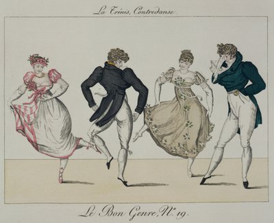 Trenis Quadrille, płyta 19 z gatunku Le Bon, 1805 autorstwa French School