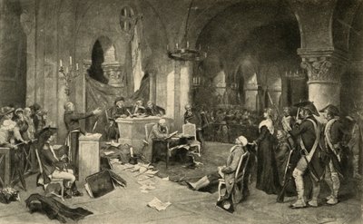 Proces Marii Antoniny (1755-93) 16 października 1793 r. autorstwa French School
