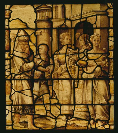 Triumfalny powrót Dawida z Notre-Dame du Val, Provins autorstwa French School
