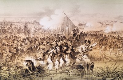 Armia turecka pod dowództwem Omara Paszy przechodząca przez Ingour, 6 września 1855 r. autorstwa French School