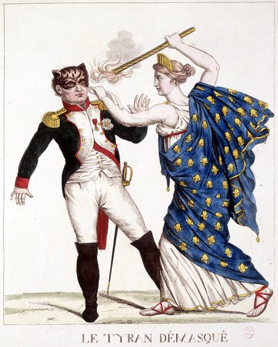 Tyran bez masek - w „”Napoleon I, karykatury, kolekcja atrap”, ok. 1930 r. 1814. autorstwa French School