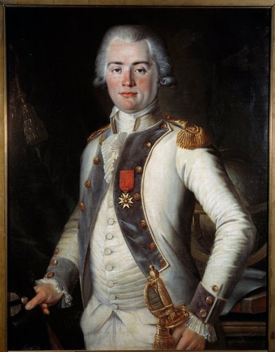Wicehrabia Lostanges: Jean-Louis de Lostanges (1752-1822), kapitan piechoty, noszący krzyż Saint-Louis, anonimowy portret Ecole francaise. 1786, Musee de l