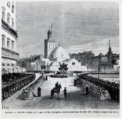 Przybycie do Algieru nowego arcybiskupa miasta Charlesa Lavigerie, 15 maja 1867 r. autorstwa French School