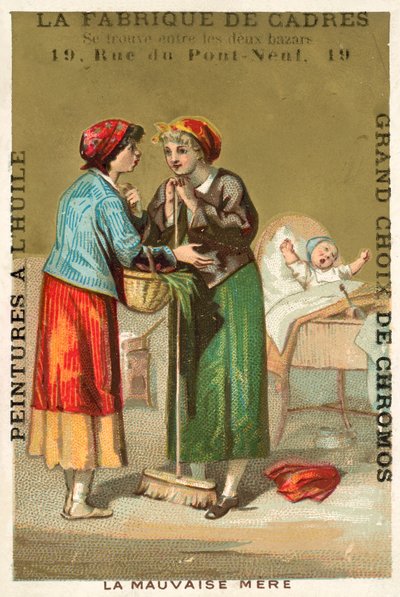 Zła matka (chromolitho) autorstwa French School