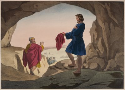 Zakrwawiony płaszcz Józefa, ilustracja z katechizmu LHistoire Sainte, wyd. Charles Delagrave, Paryż, koniec XIX wieku autorstwa French School