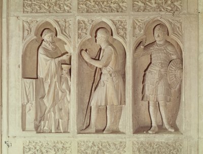 Komunia rycerska, detal od zachodniego krańca nawy, 1245-57 autorstwa French School