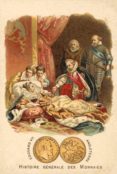 Śmierć Elżbiety I Anglii, 1603 autorstwa French School