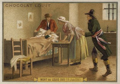 Śmierć Ludwika XVII z Francji, 8 czerwca 1795 autorstwa French School