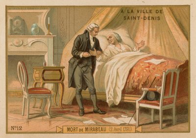 Śmierć Mirabeau, 2 kwietnia 1791 autorstwa French School